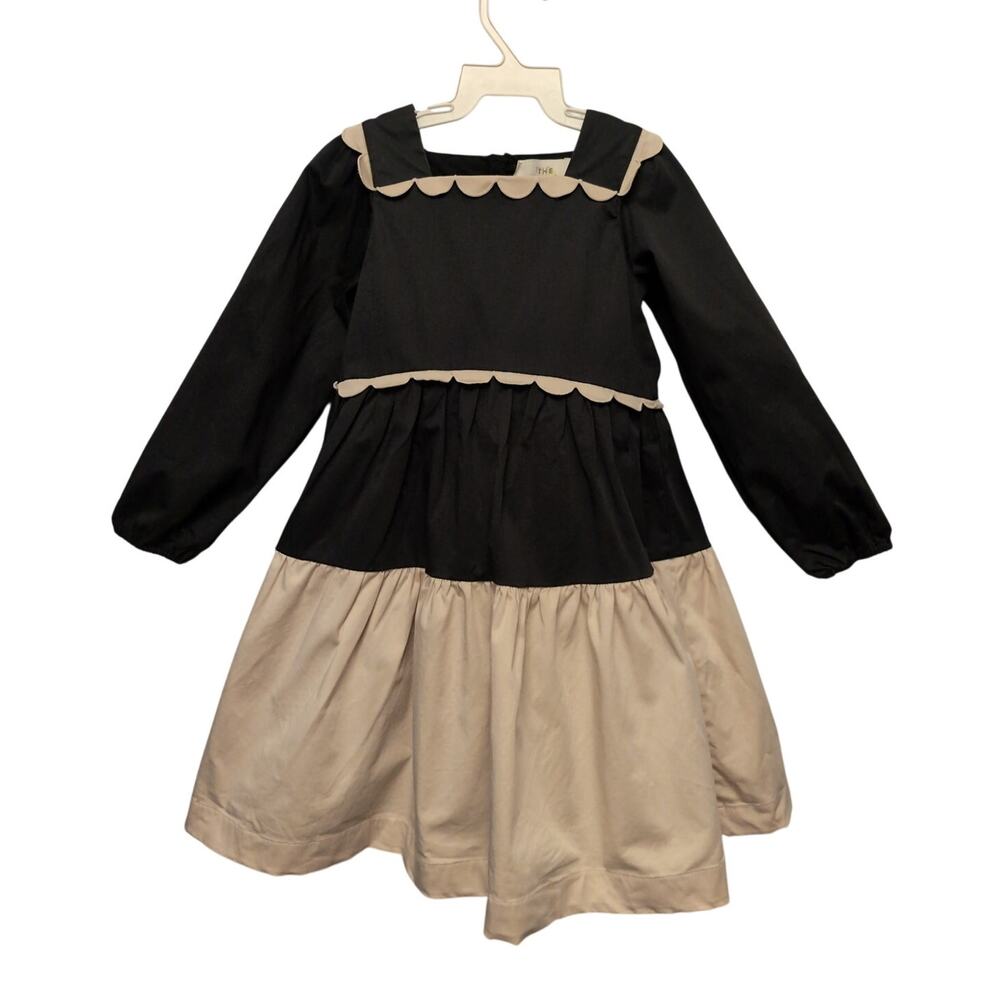 The Middle Daughter‎ Queen Scallop Dress 4Y Girls Colorblock Coquette Balletcore